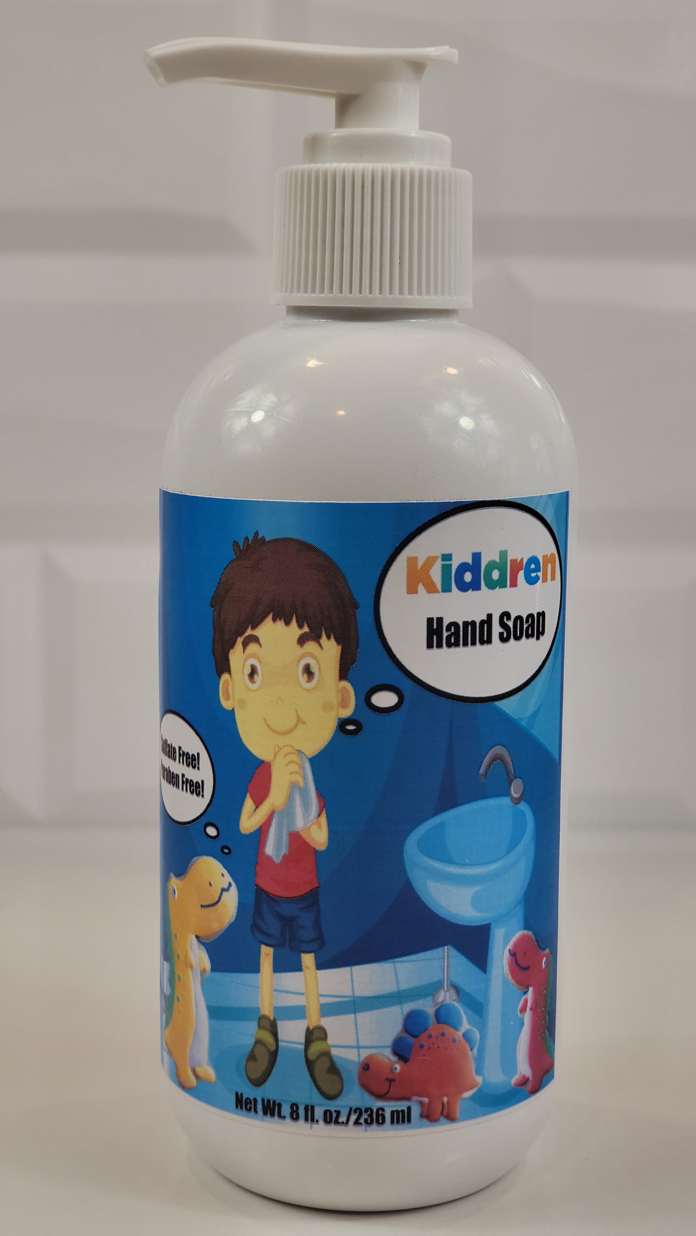 Kiddren Hand Soap 8 ounce liquid hand soap for kids cleans hand and moisturizes when used daily and kids will love and remember to wash their hands