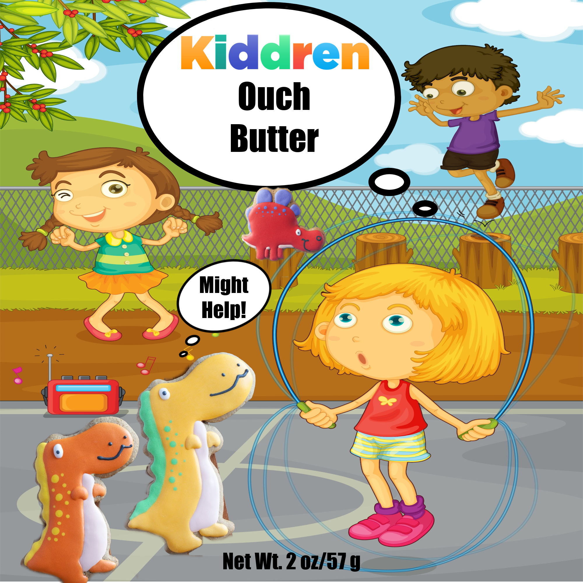 Kiddren Ouch Butter 2 ounce for kids is great to apply as soon as kids get a minor bump or ouch to prevent or lessen bruising or  bumps