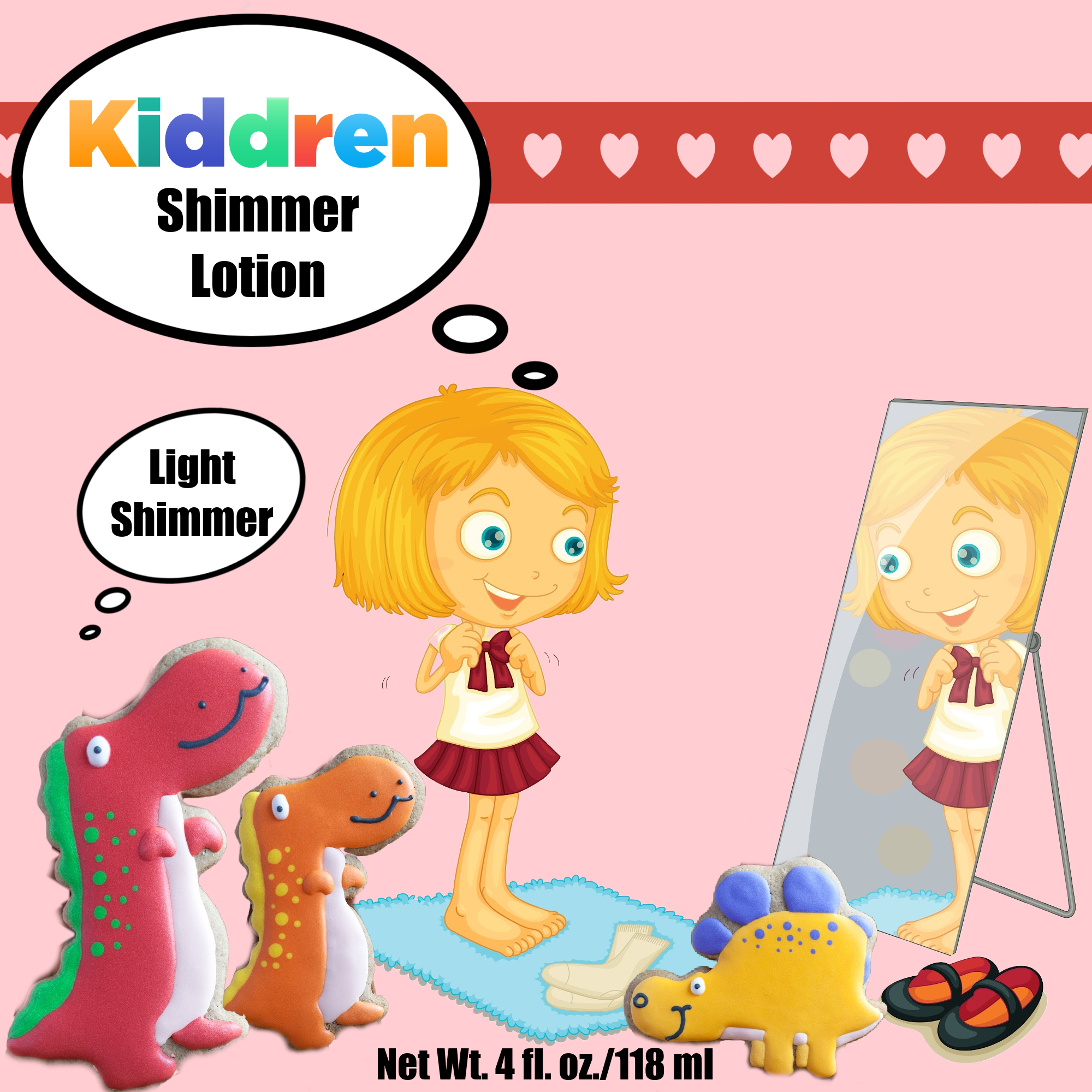 Kiddren Shimmer Lotion 4 ounce lotion for kids adds shimmer and sparkle while moisturizing and hydrating
