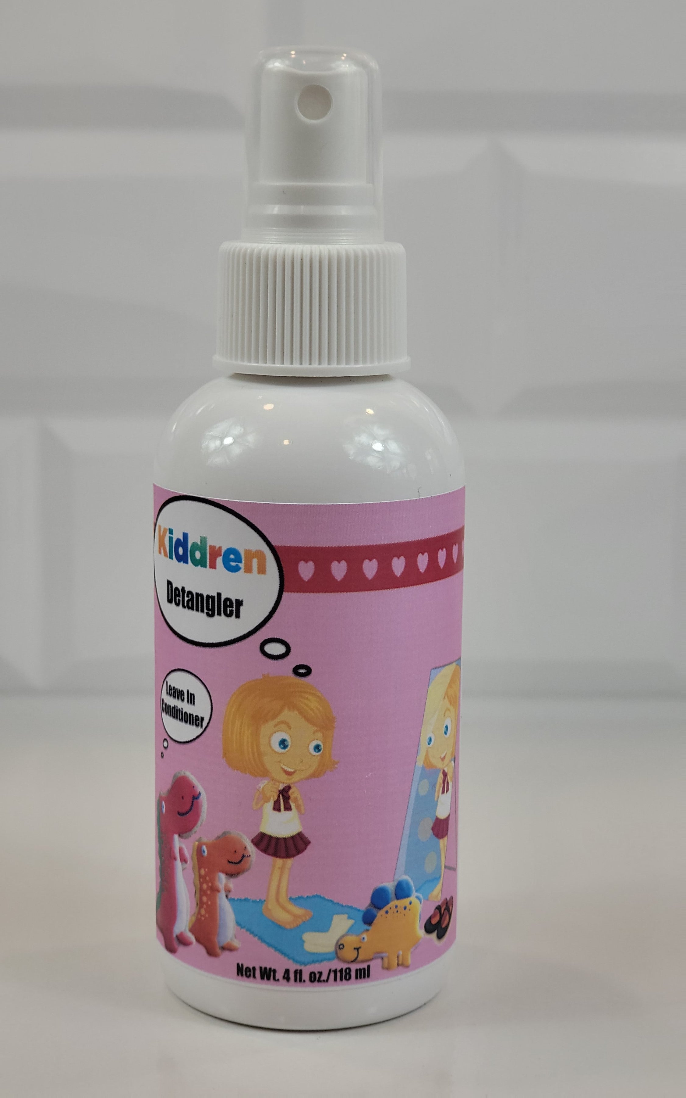 Kiddren Detangler 4 ounce for kids for removing knots and tangles and is a leave in conditioner
